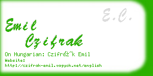 emil czifrak business card